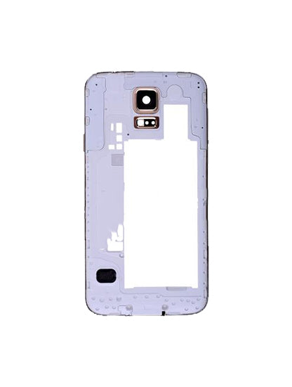 Replacement Mid-Frame Housing Compatible For Samsung Galaxy S5 (With Middle Plate And Small Parts) (Gold)
