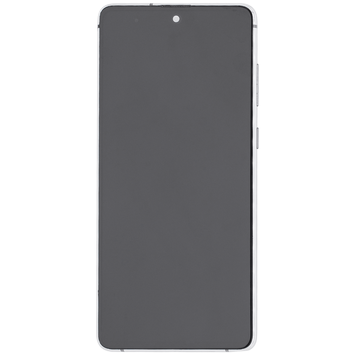 OLED Assembly With Frame Compatible For Samsung Galaxy Note 10 Lite Replacement (Vemake ) (Aura Glow / Silver)