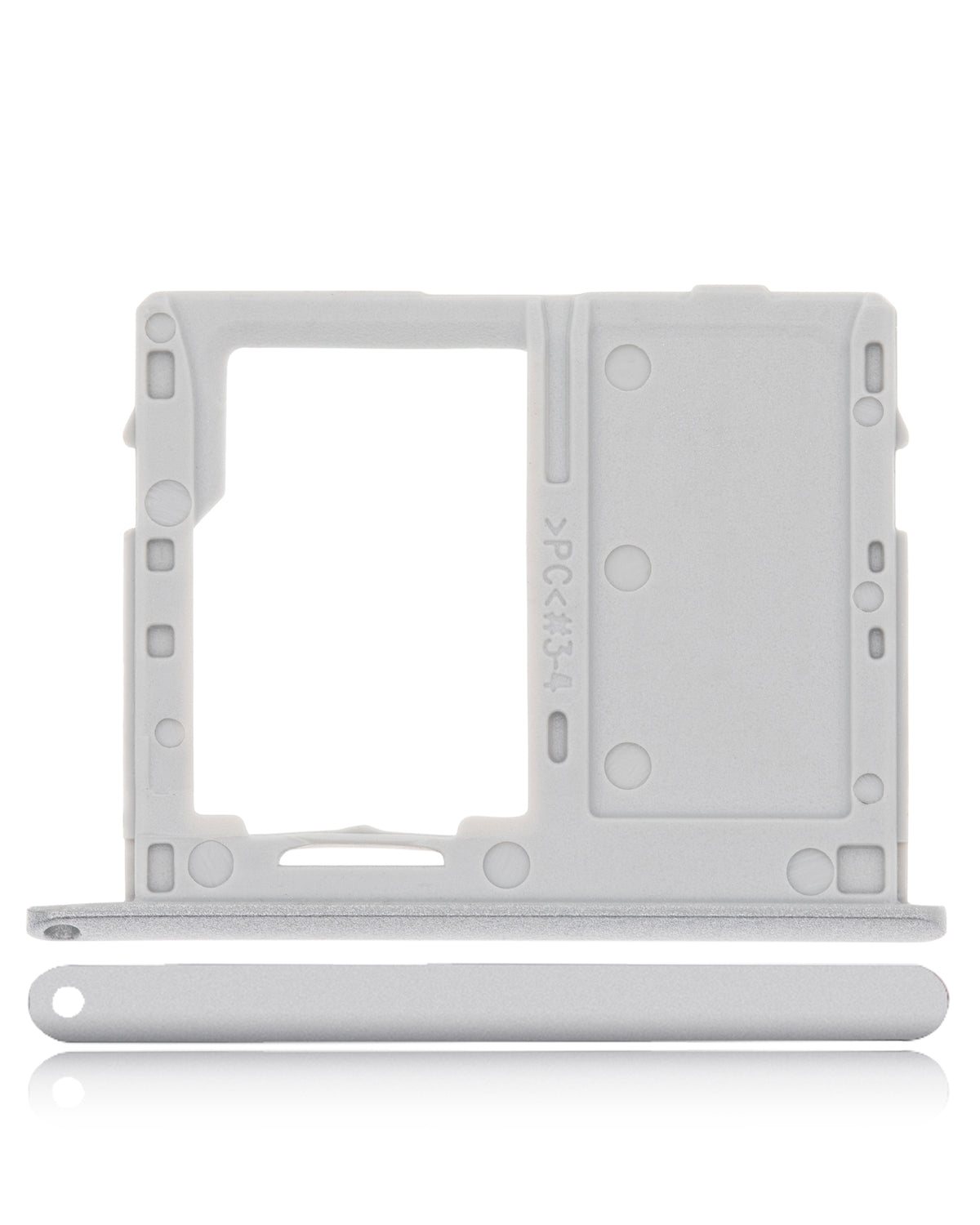 Single Sim Card Tray Replacement  Compatible For Samsung Galaxy Tab A 10.1" (T510 / T515 / T517) (Silver)