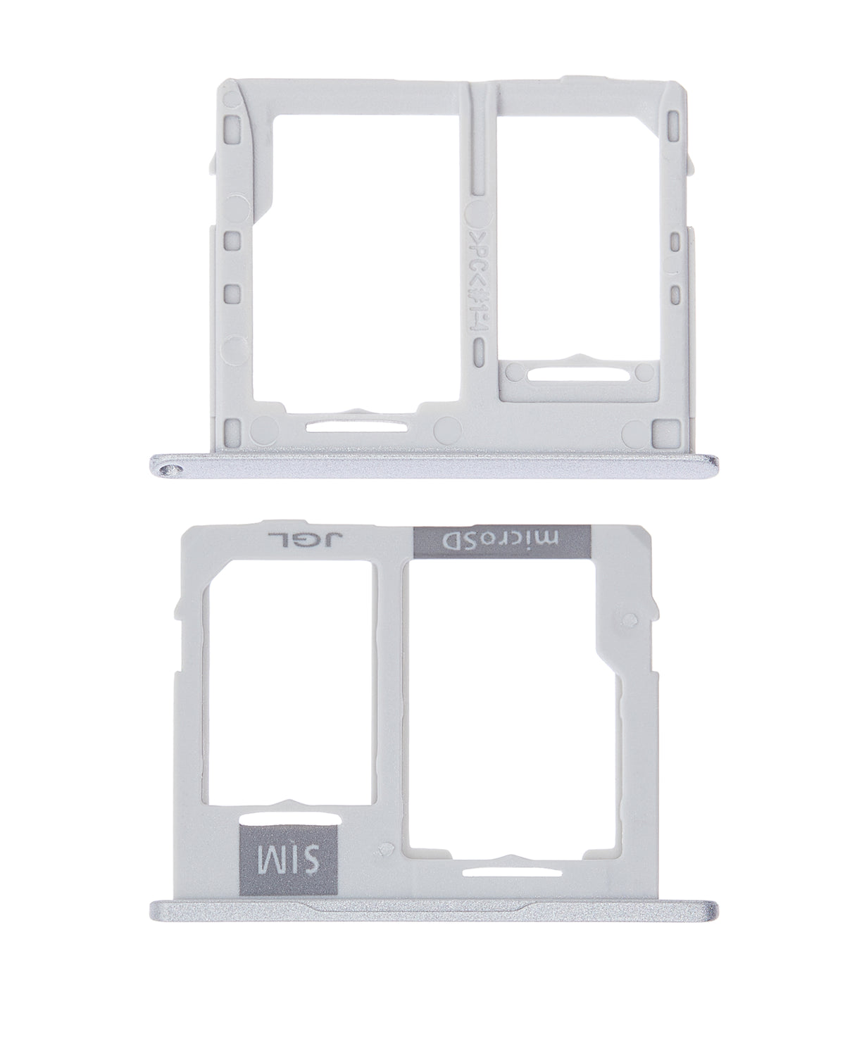 Dual Sim Card Tray Replacement Compatible For Samsung Galaxy Tab A 10.1" (T510 / T515) (Silver)