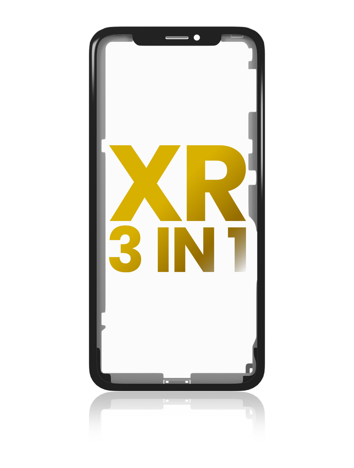 3 in 1 (Glass With OCA Pre-Installed + Frame) Compatible For iPhone XR (OCA Master) (2 Pack)