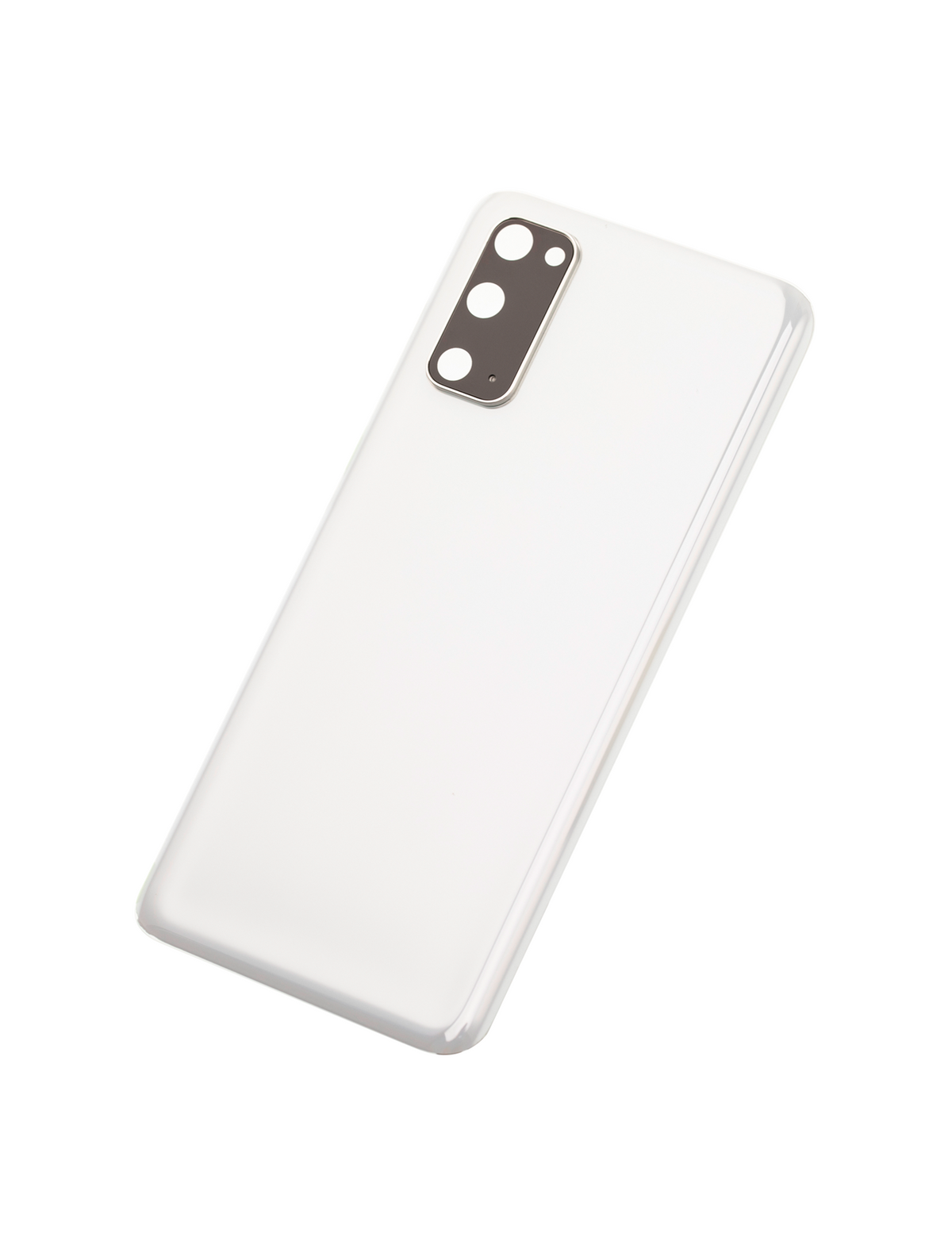 Back Cover Glass With Camera Lens Compatible For Samsung Galaxy S20 Replacement (No Logo) (Vemake) (Cloud White)