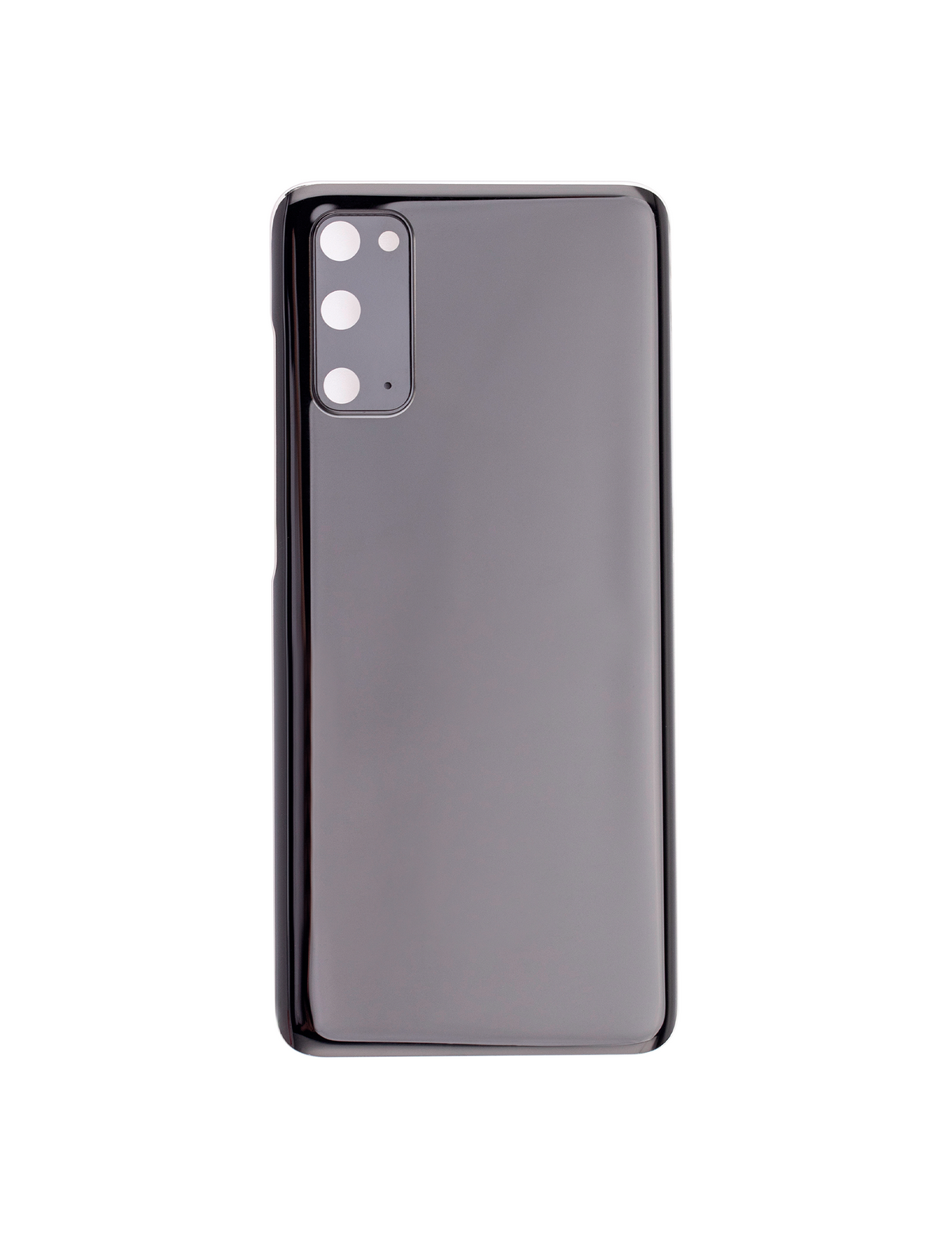 Replacement Back Cover Glass With Camera Lens Compatible For Samsung Galaxy S20 (No Logo) (Vemake) (Cosmic Black)