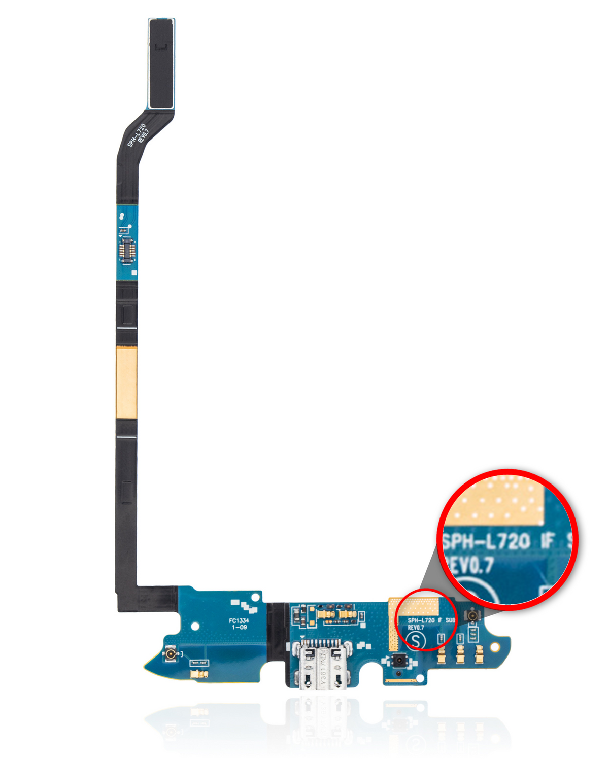 Replacement Charging Port Flex Cable Compatible For Samsung Galaxy S4 (L720T / i9505) (Sprint GSM / International)