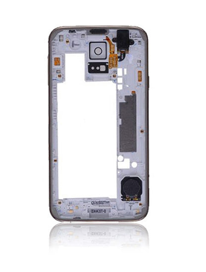 Replacement Mid-Frame Housing Compatible For Samsung Galaxy S5 (With Middle Plate And Small Parts) (Gold)