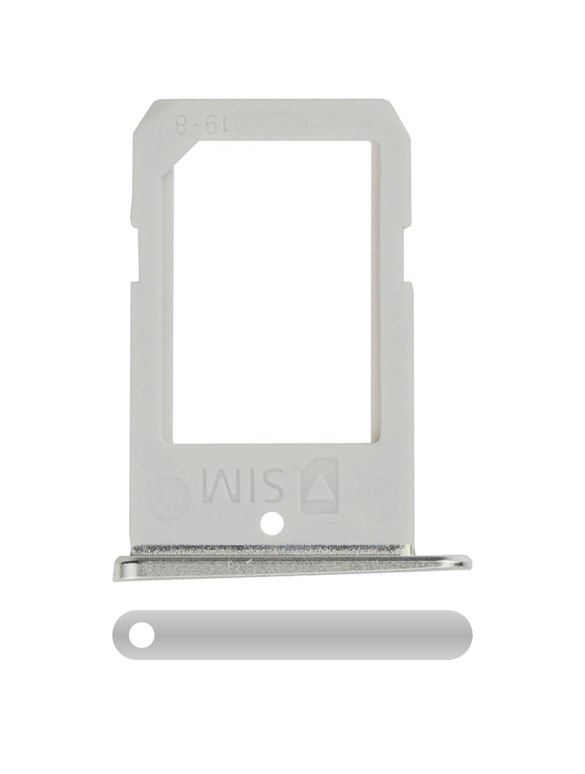Replacement Sim Card Tray Compatible For Samsung Galaxy S6 Edge (Silver)