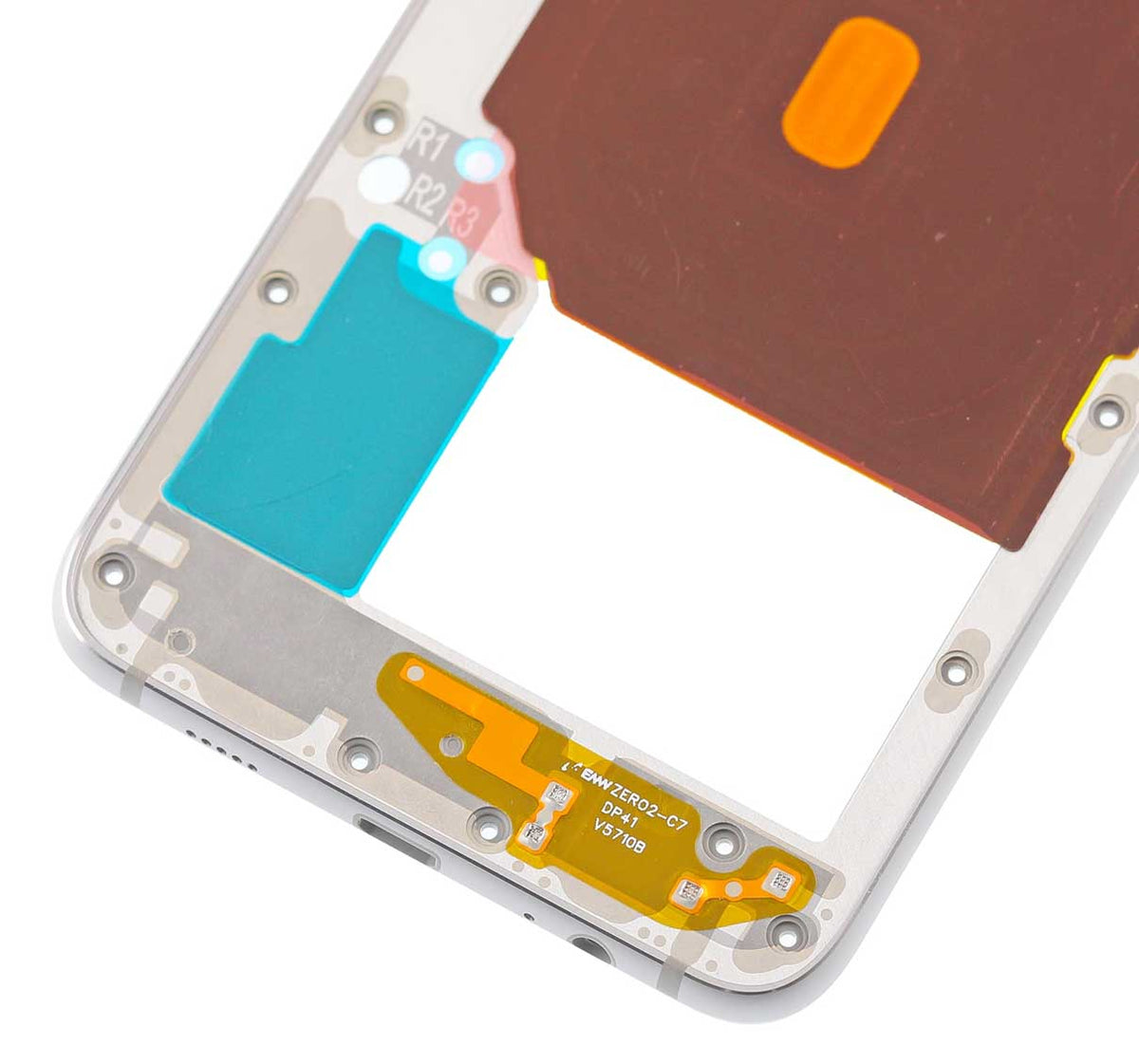 Replacement Mid-Frame Housing Compatible For Samsung Galaxy S6 Edge (Silver)