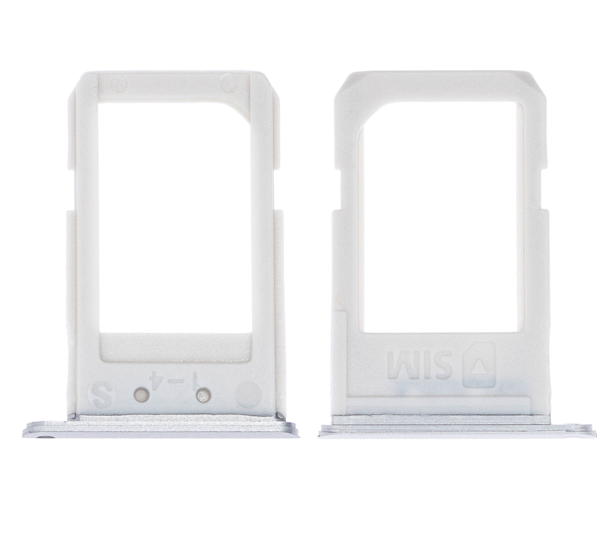Sim Card Tray Replacement  Compatible For Samsung Galaxy S6 Edge Plus (White Pearl / Silver)