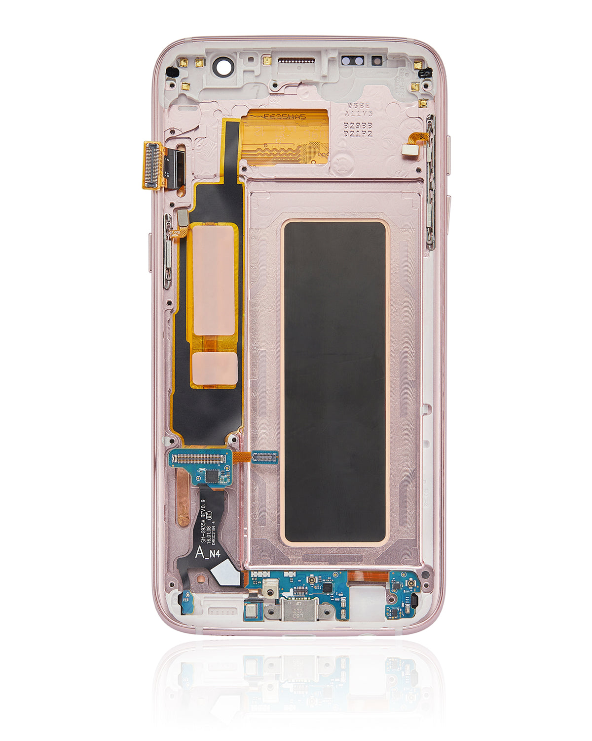 Replacement OLED Assembly With Frame Compatible For Samsung Galaxy S7 Edge (All US Models / G935A) (Refurbished) (Rose Gold)
