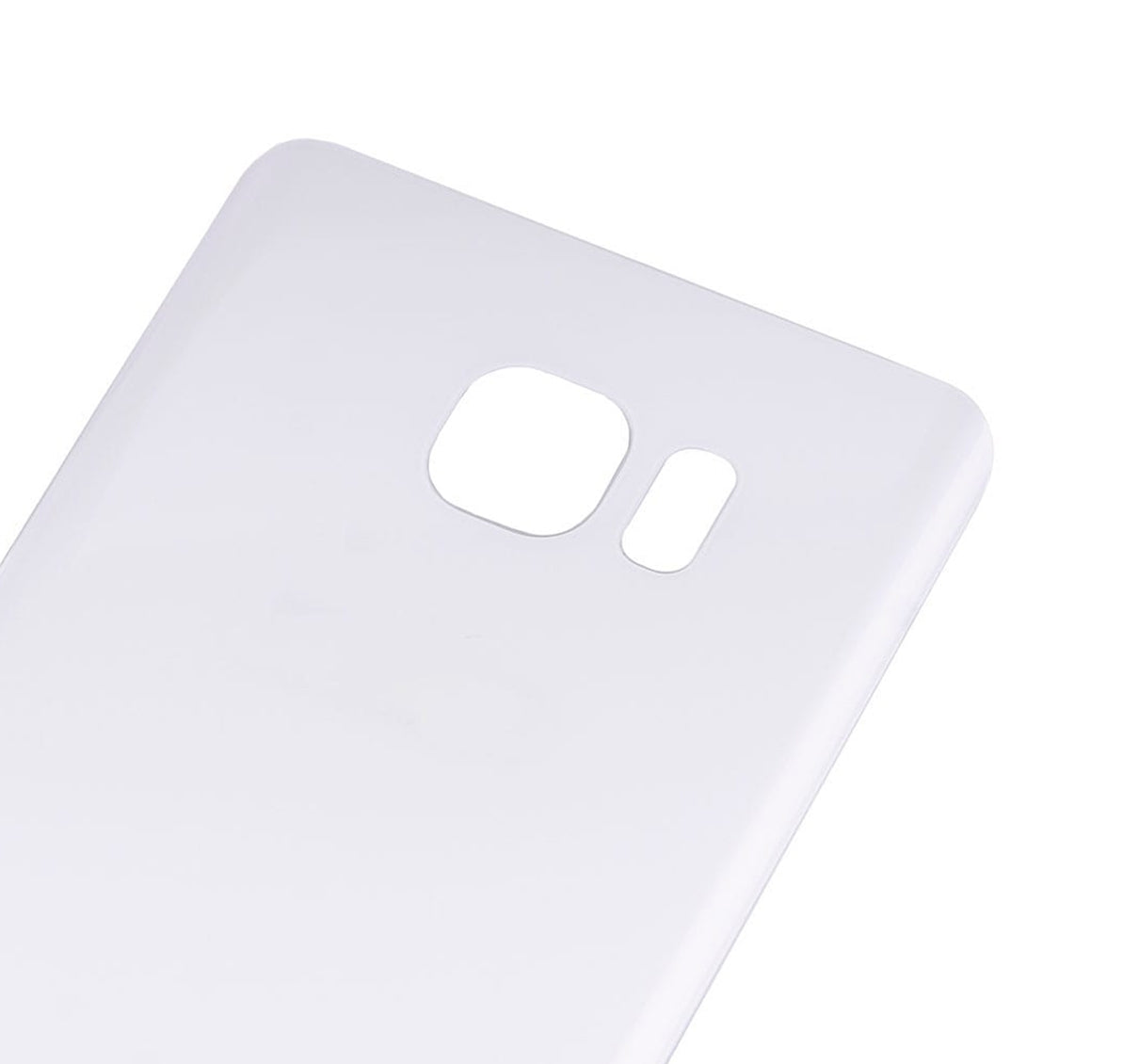 Back Cover Glass Compatible For Samsung Galaxy Note 5 Replacement (No Logo) (Vemake) (White Pearl)