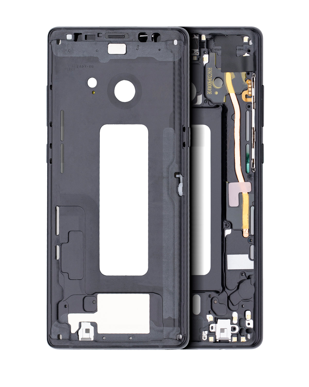 Replacement Mid-Frame Housing Compatible For Samsung Galaxy Note 8 (With Small Parts) (Midnight Black)