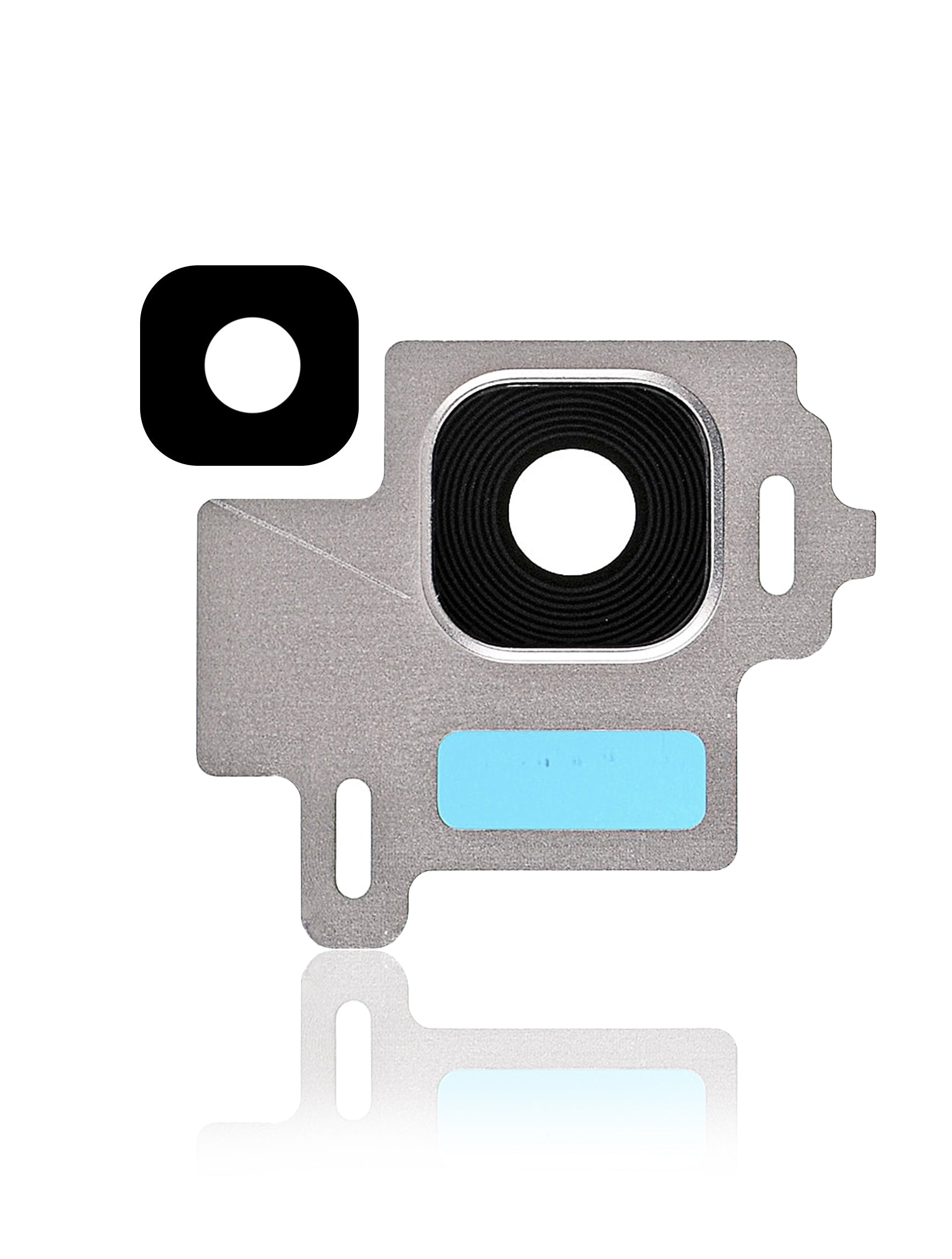 Replacement Back Camera Lens With Bezel Ring Compatible For Samsung Galaxy S8 (Arctic Silver)