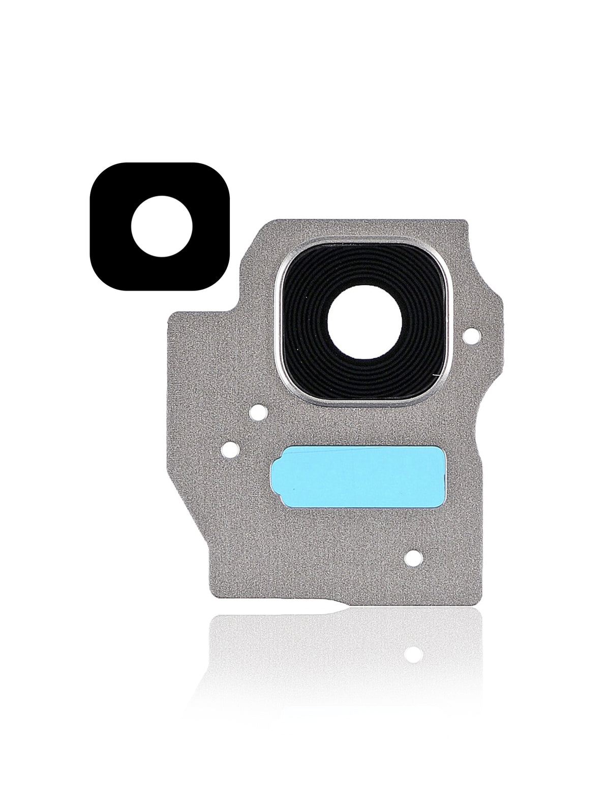 Back Camera Lens With Bezel Ring Compatible For Samsung Galaxy S8 Plus Replacement (Arctic Silver)