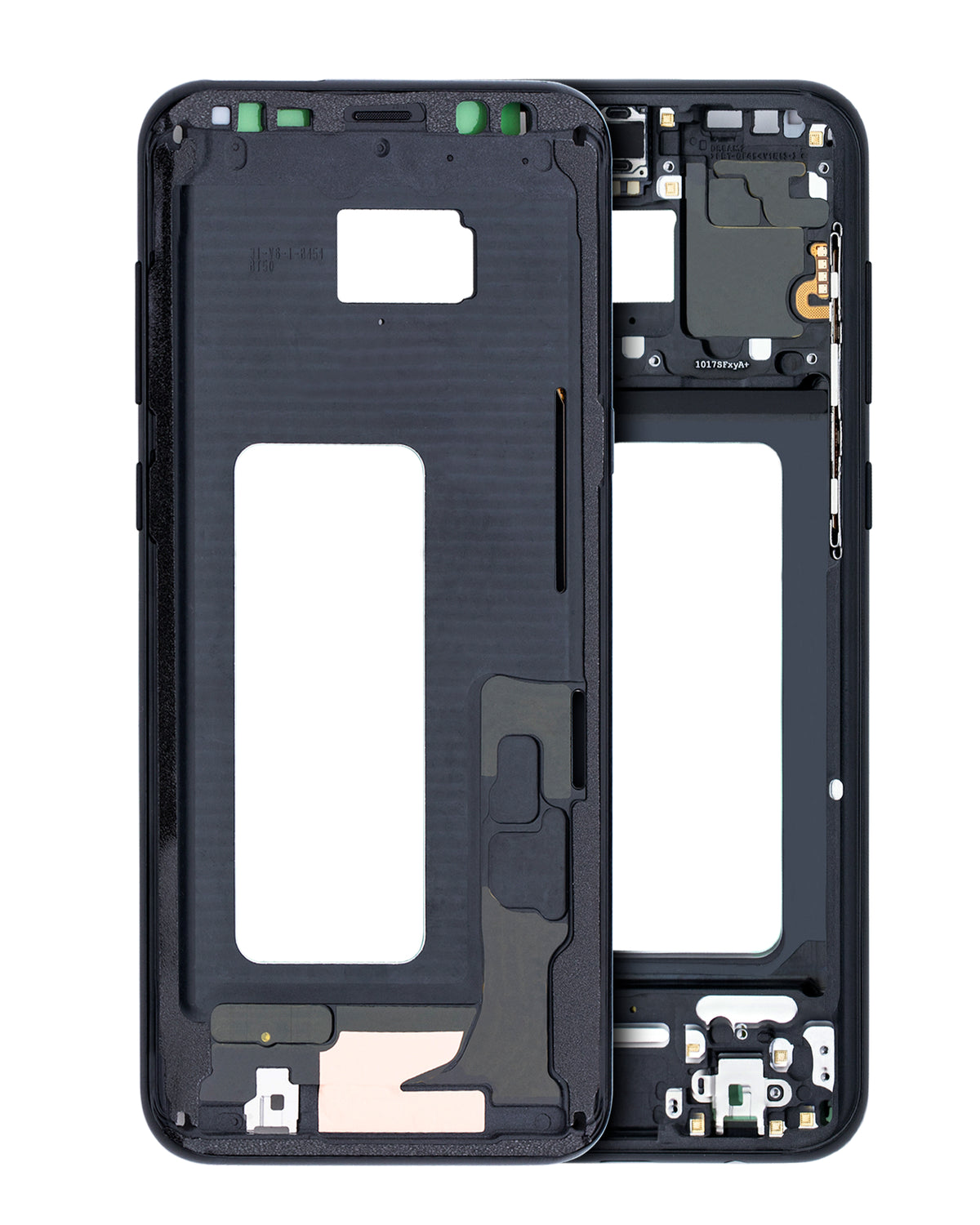 Replacement Mid-Frame Housing Compatible For Samsung Galaxy S8 Plus (With Small Parts) (Midnight Black)