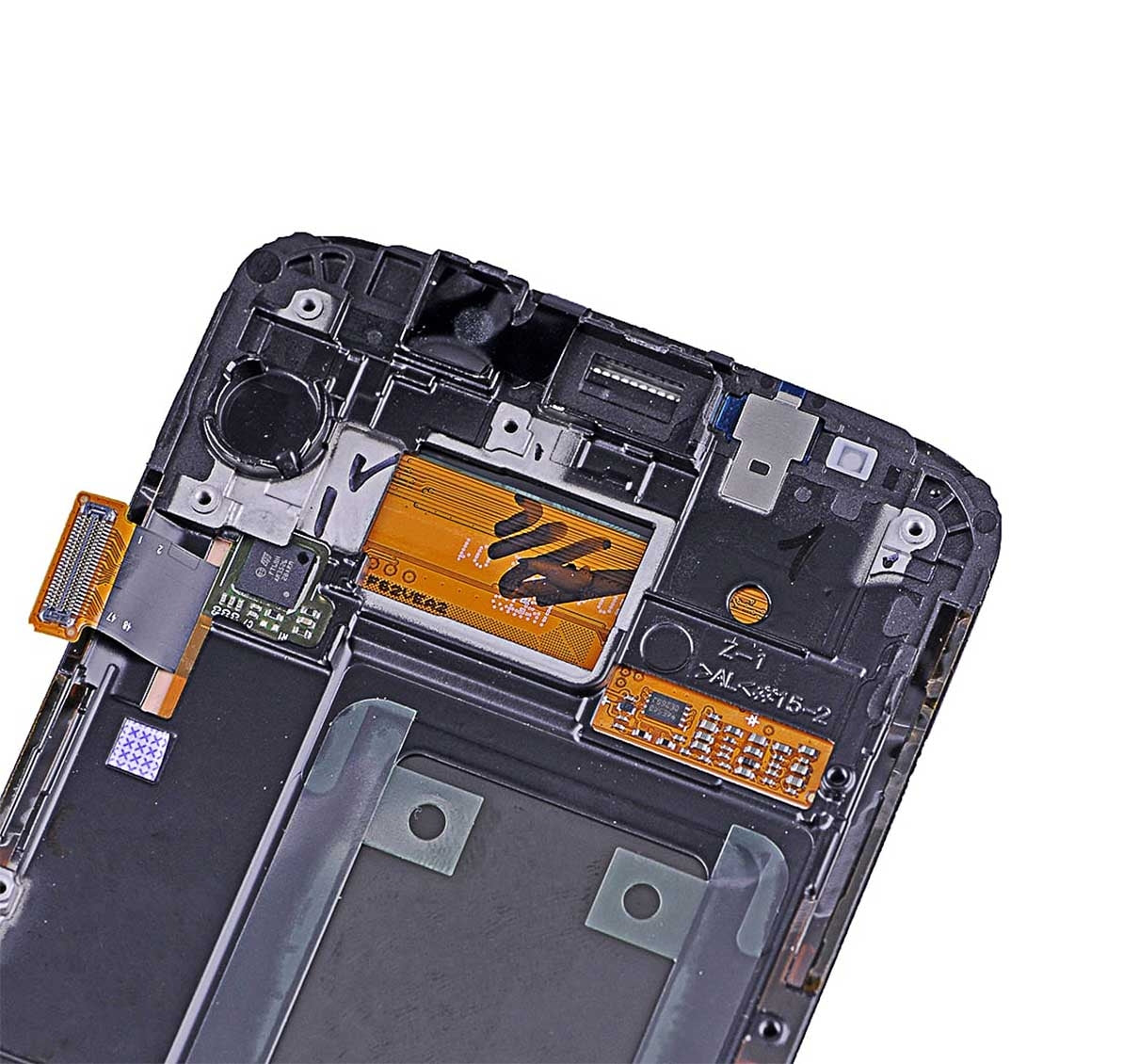 OLED Assembly With Frame Compatible For Samsung Galaxy S6 Edge Replacement (CDMA: Verizon / Sprint) (Service Pack) (Black Sapphire)