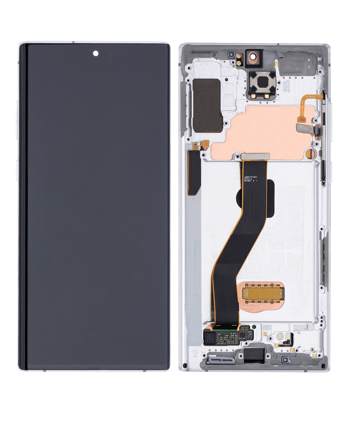 Replacement OLED Assembly With Frame Compatible For Samsung Galaxy Note 10 Plus / 5G (Service Pack) (Aura White)