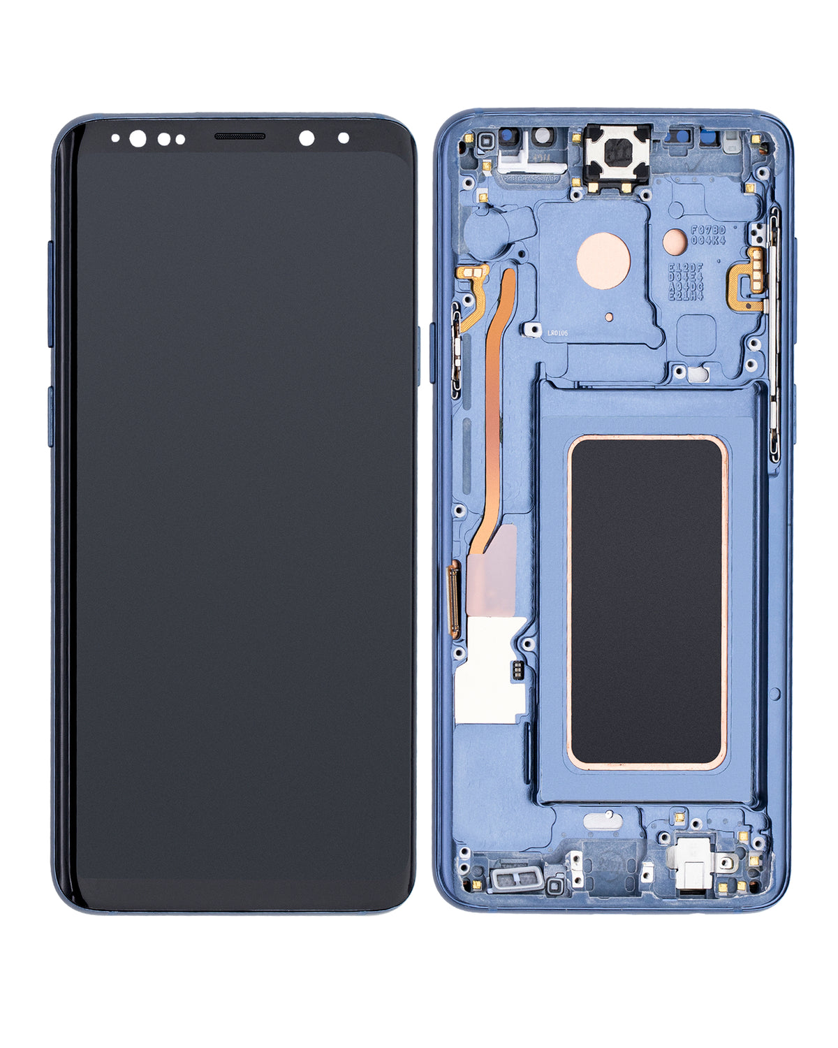 OLED Assembly With Frame Compatible For Samsung Galaxy S9 Plus Replacement by Macfactory.Store(Service Pack) (Coral Blue)