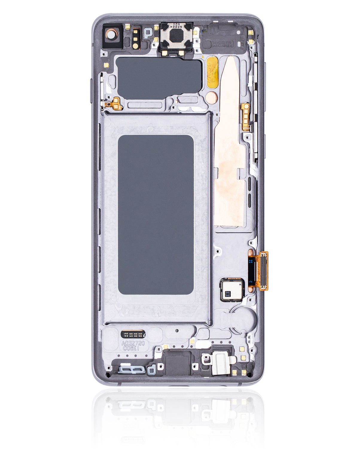 OLED Assembly With Frame Compatible For Samsung Galaxy S10 Replacement (Refurbished) (Prism / Ceramic Black)