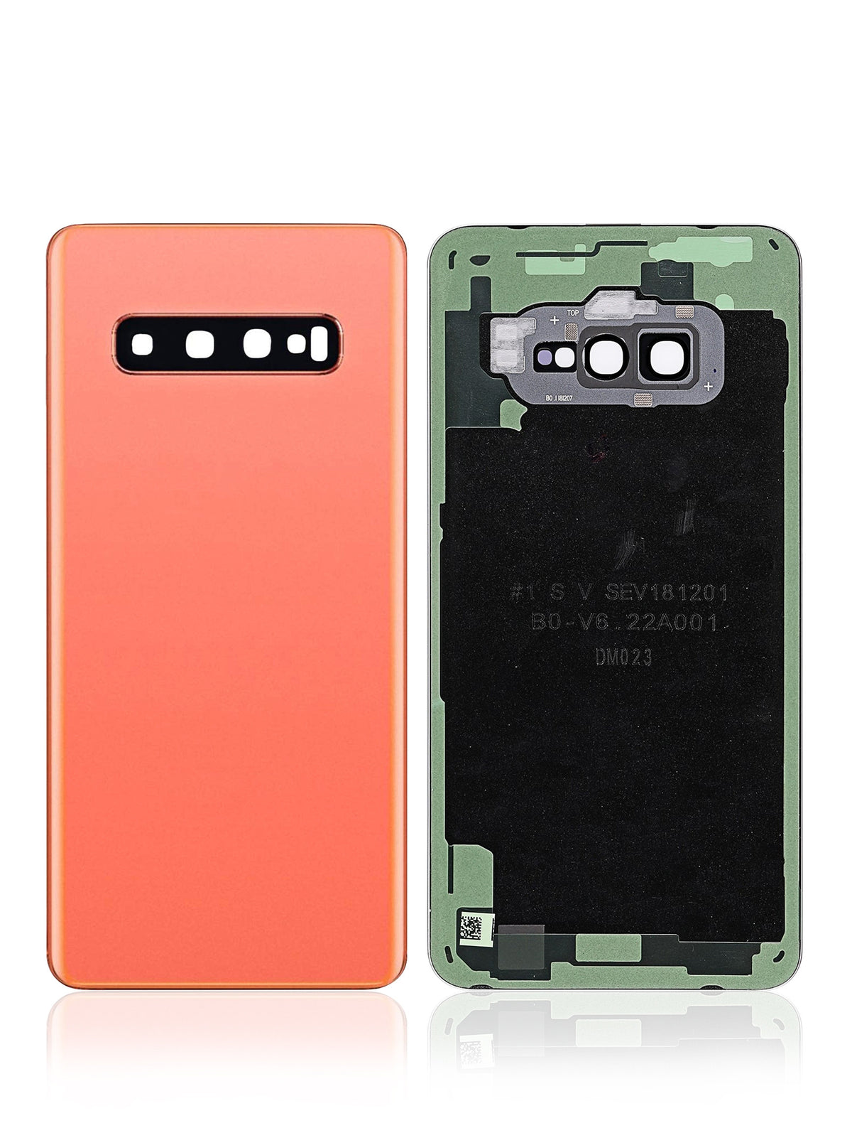 Replacement Back cover Glass With Camera Lens Compatible For Samsung Galaxy S10 (Service Pack) (Flamingo Pink)