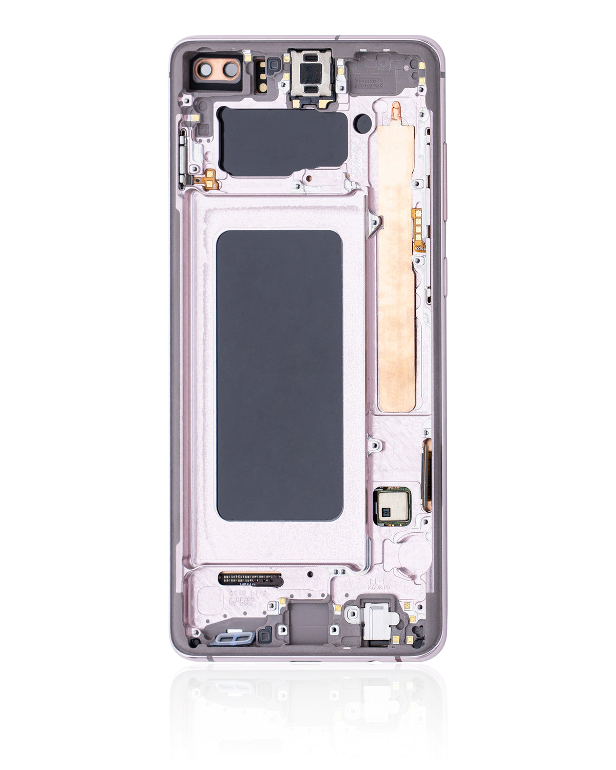 OLED Assembly With Frame Compatible For Samsung Galaxy S10 Plus Replacement by Macfactory.Store (Service Pack) (Ceramic White)