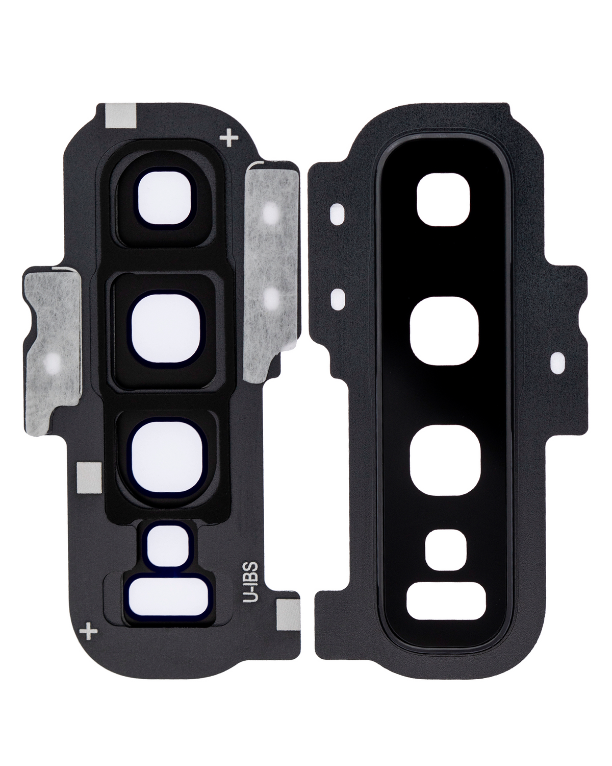 Replacement Back Camera Lens With Cover Bezel Ring Compatible For Samsung Galaxy S10 Plus (Prism Black)