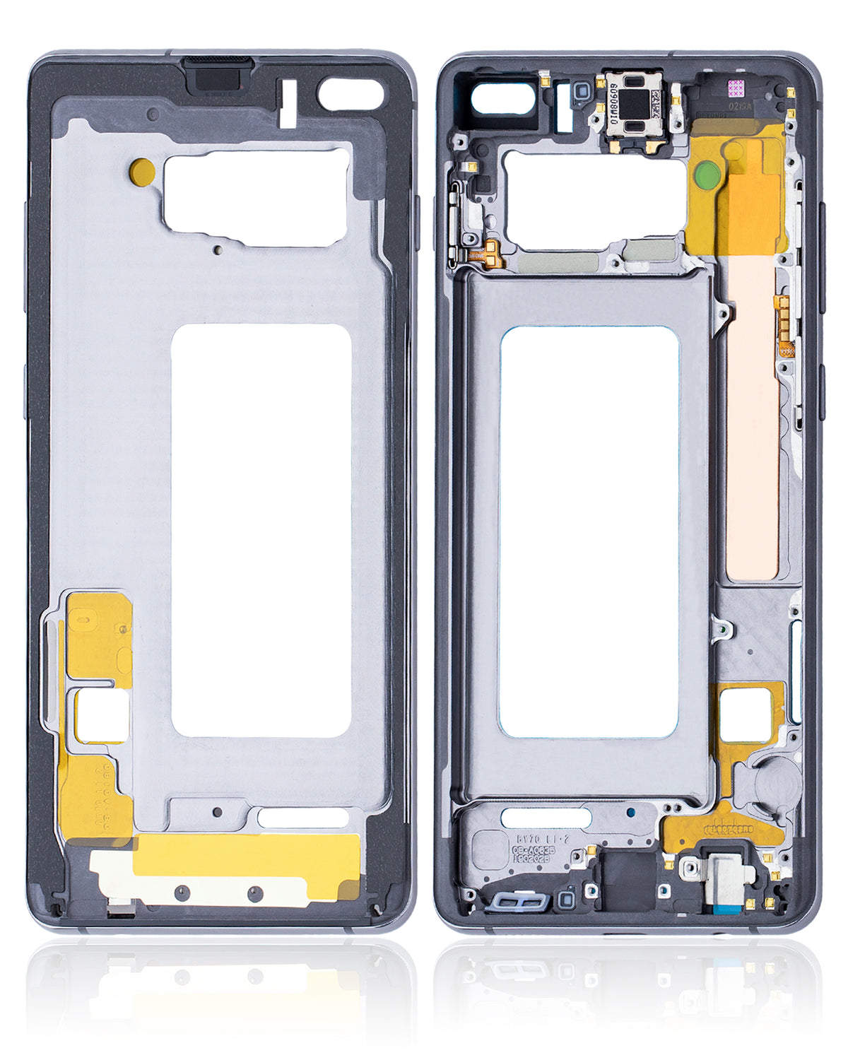 Mid-Frame Housing Compatible For Samsung Galaxy S10 Plus Replacement (With Small Parts) (Prism Black)