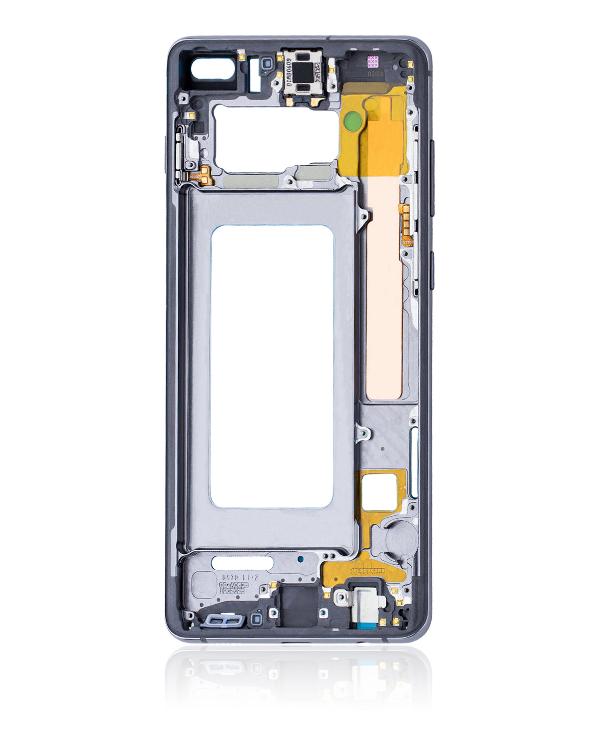 Mid-Frame Housing Compatible For Samsung Galaxy S10 Plus Replacement (With Small Parts) (Prism Black)