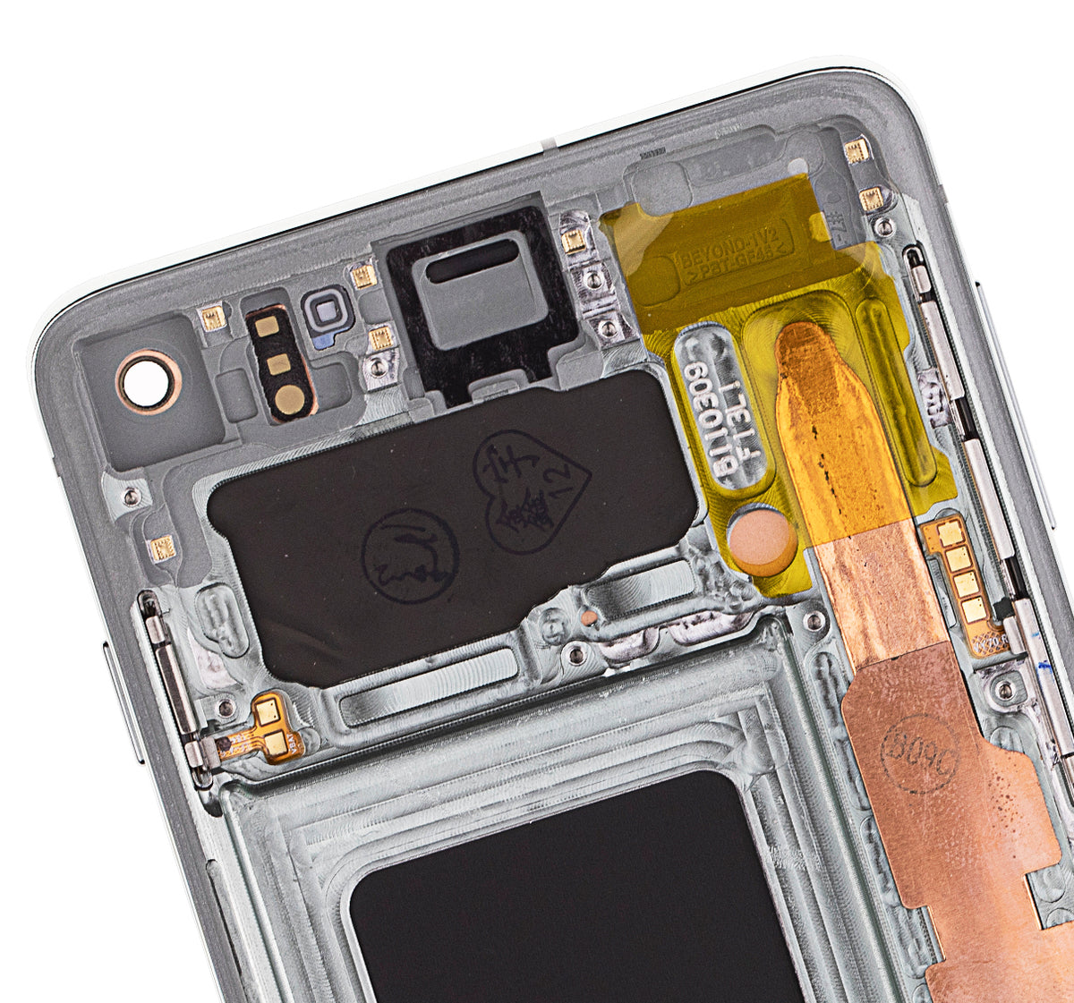 OLED Assembly With Frame Compatible For Samsung Galaxy S10 Replacement (Service Pack) (Prism Green)