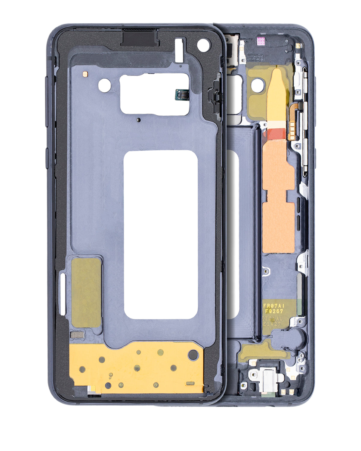 Replacement Mid-Frame Housing Compatible For Samsung Galaxy S10E (With Small Parts) (Prism Black)