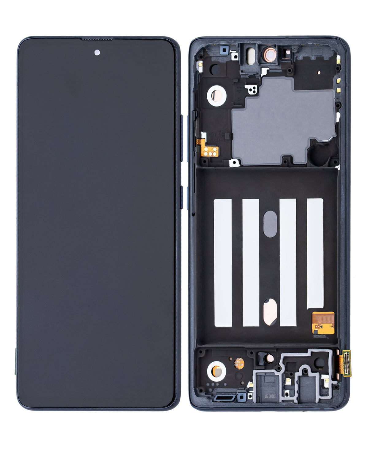 Replacement OLED Assembly With Frame Compatible For Samsung Galaxy A51 5G by Macfactory.in(A516 / 2020) (Non-Verizon 5G UW Frame) (Refurbished) (Prism Cube Black)