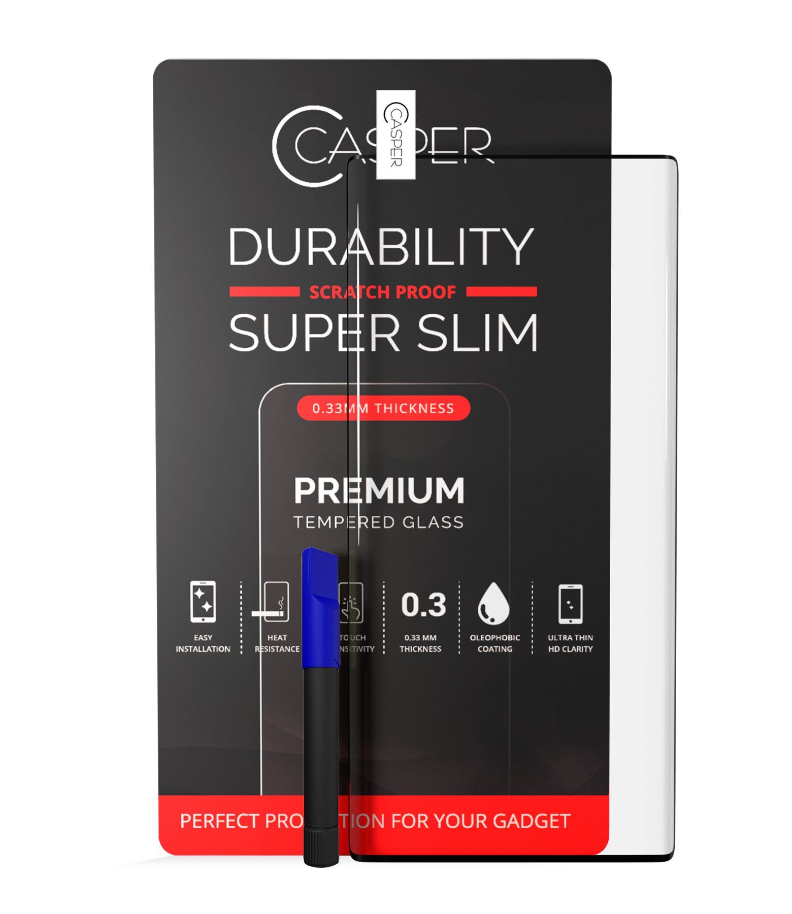 Casper UV Tempered Glass With Glue Compatible For Samsung Galaxy Note 10 Replacement (Case Friendly) (Retail Pack)