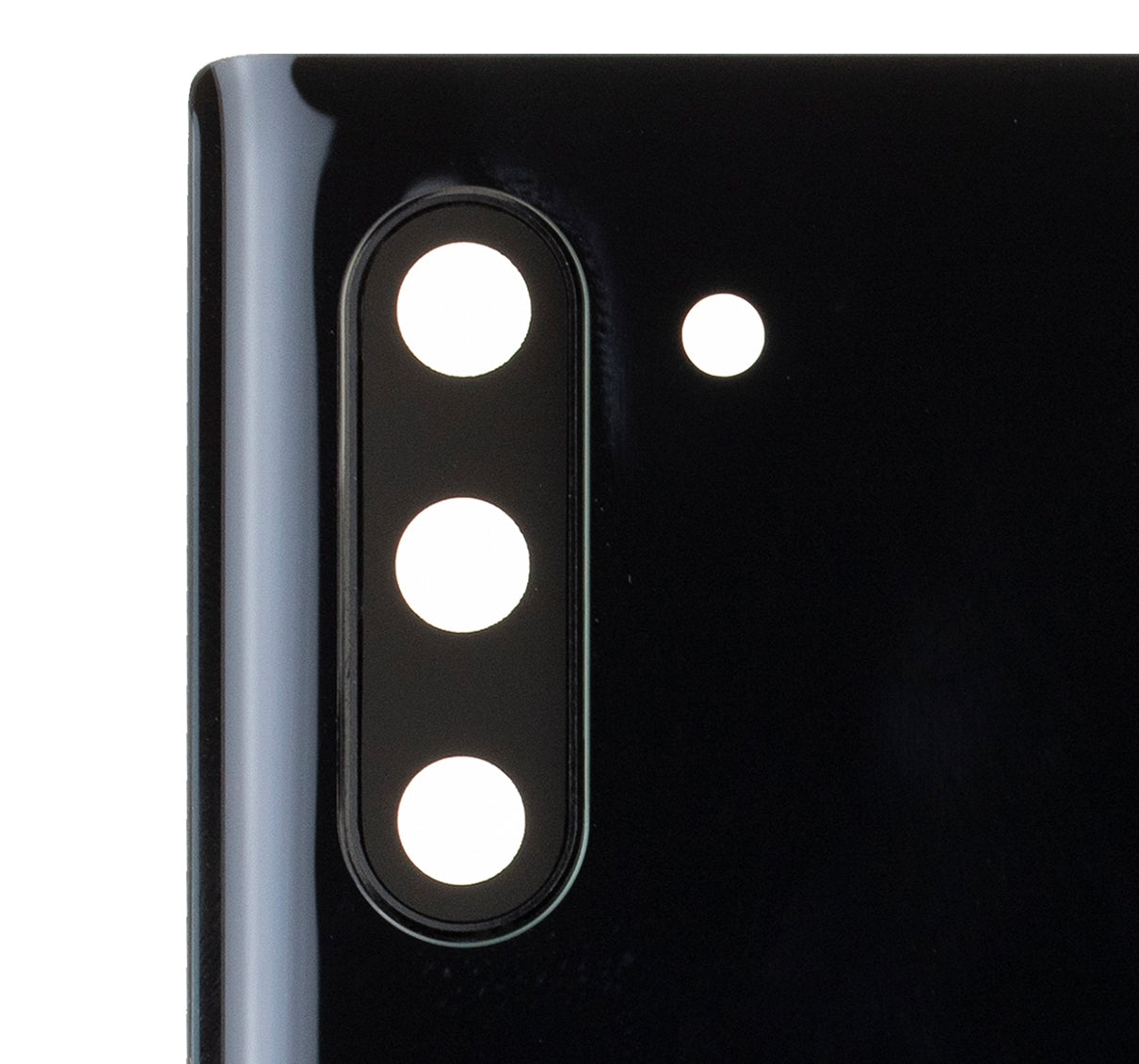 Replacement Back Cover Glass With Camera Lens Compatible For Samsung Galaxy Note 10 (Service Pack) (Aura Black)