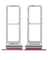 Dual Sim Card Tray Compatible For Samsung Galaxy Note 10 Replacement (Aura Red)