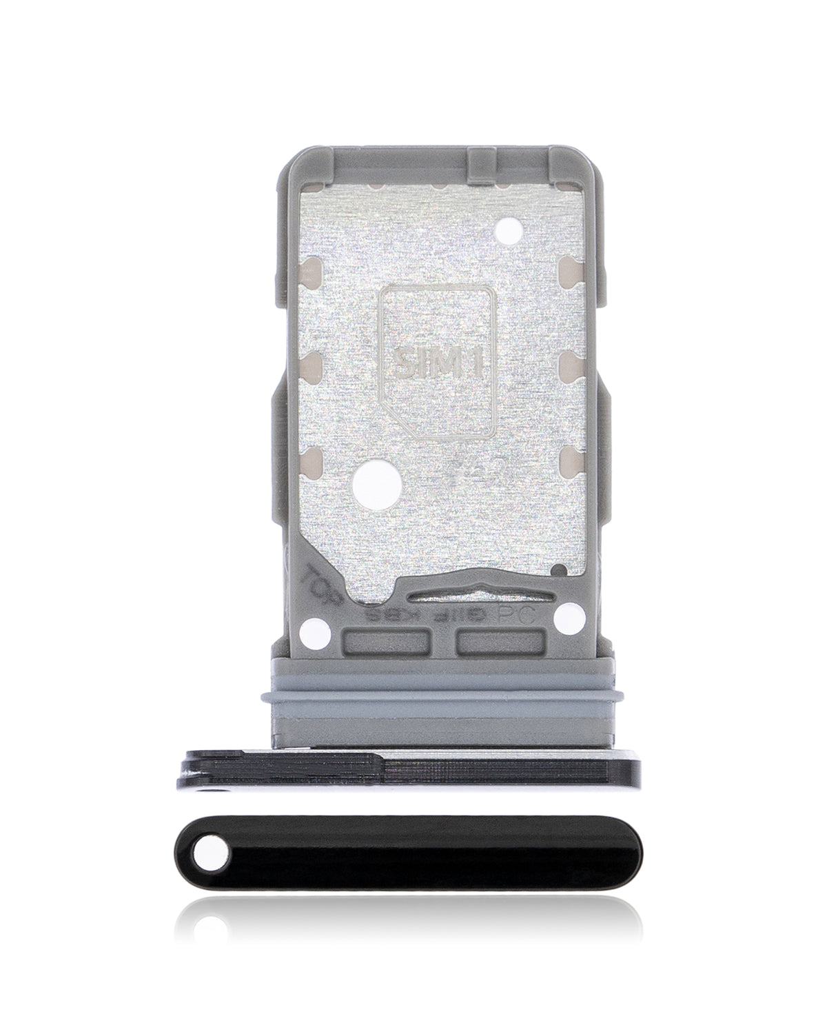 Dual Sim Card Tray Compatible For Samsung Galaxy S21 Plus Replacement(Phantom Black)