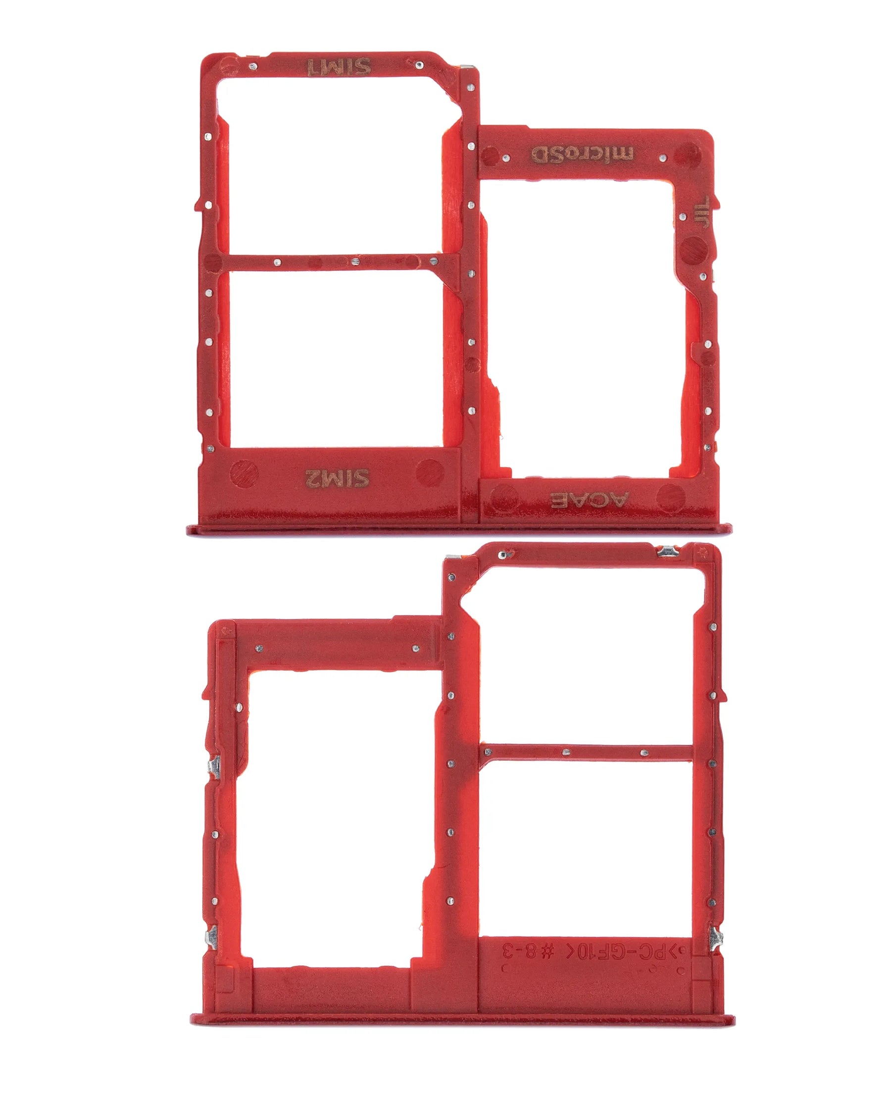 Dual Sim Card Tray Compatible For Samsung Galaxy A40 (A405 / 2019) (Red)