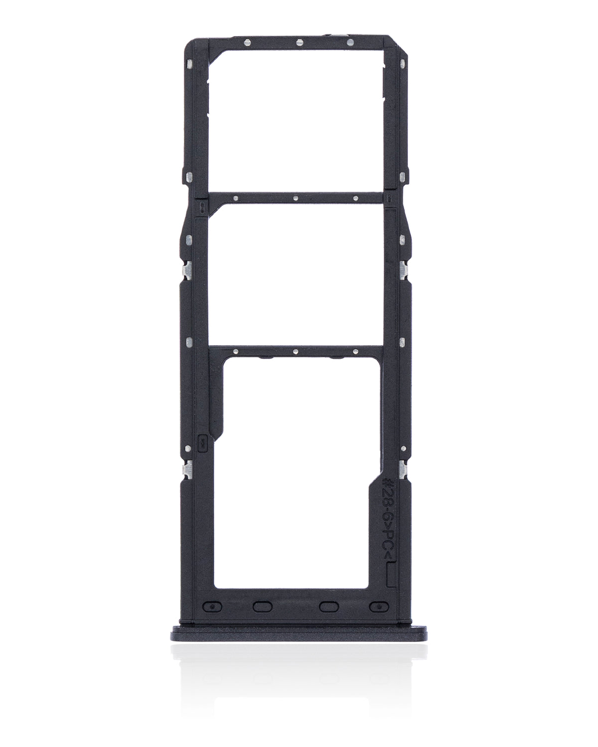 Dual Sim Card Tray Compatible For Samsung Galaxy A12 (A125 / 2020) (Black)