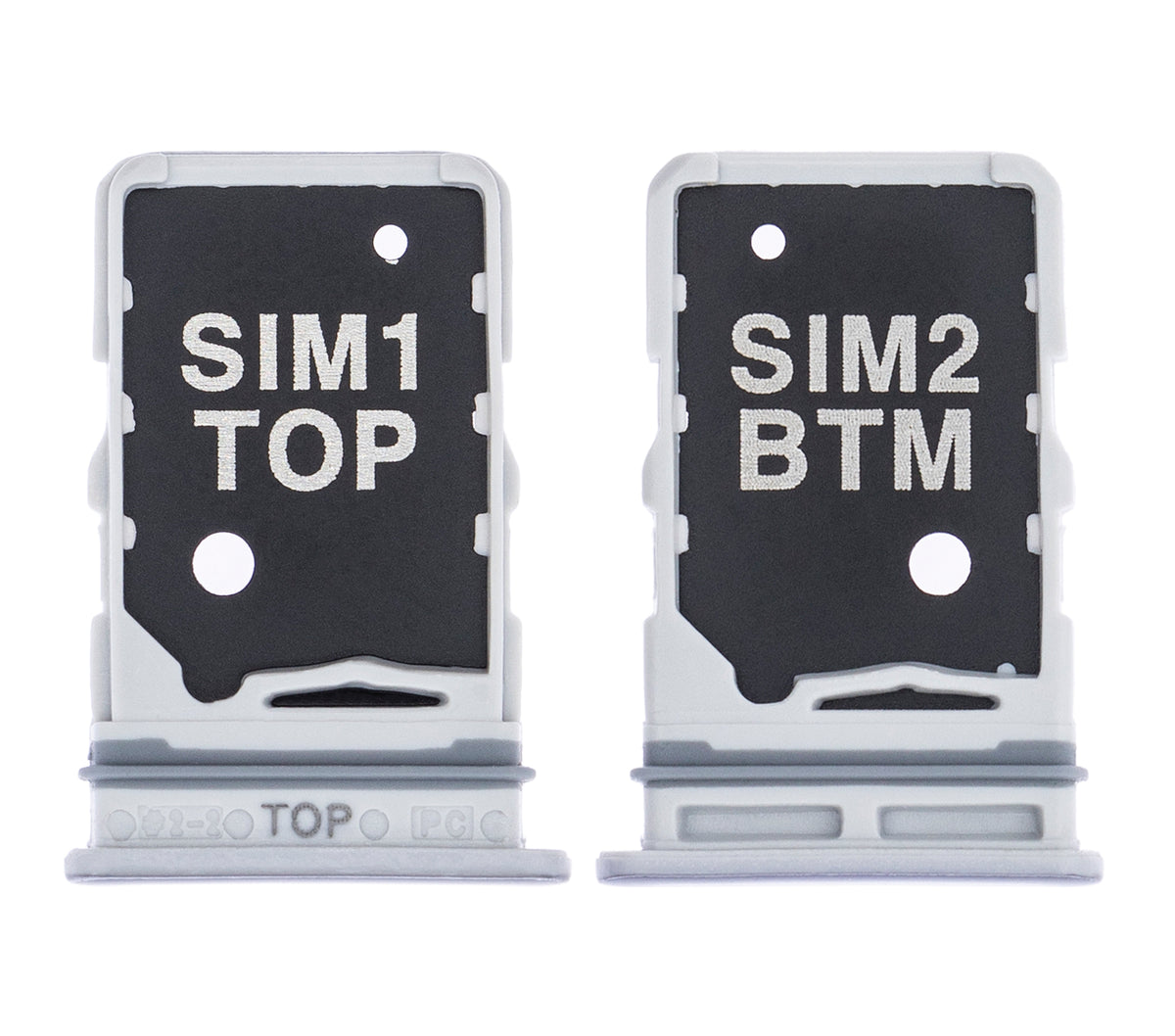 Dual Sim Card Tray Replacement Compatible For Samsung Galaxy A80 (A805 / 2019) (Ghost White)