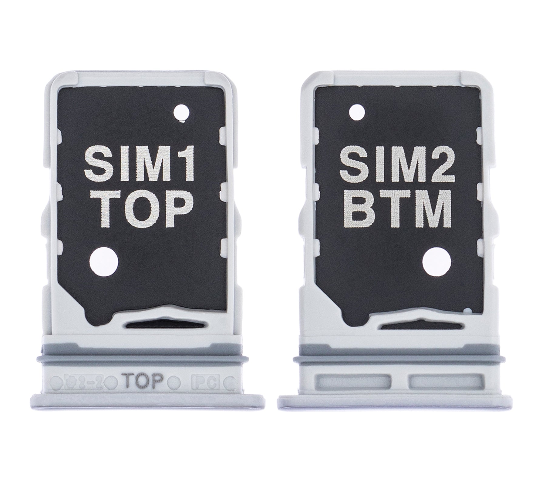 Dual Sim Card Tray Replacement Compatible For Samsung Galaxy A80 (A805 / 2019) (Ghost White)