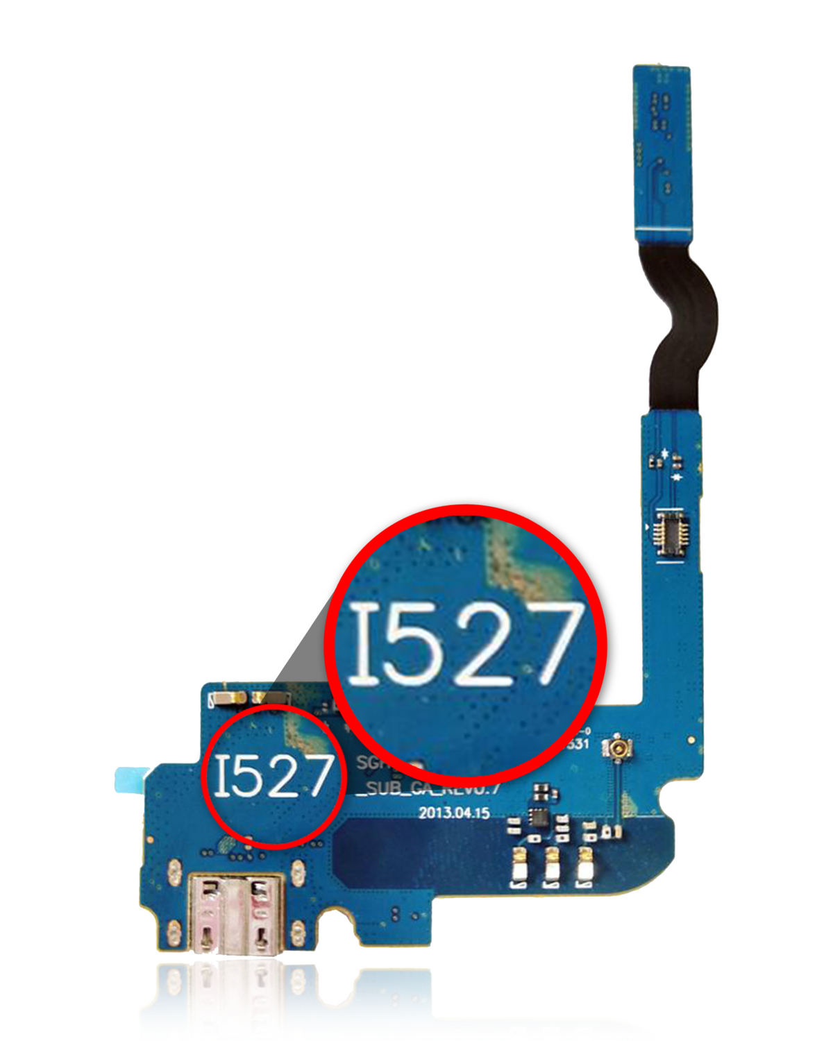 Charging Port Flex Cable Compatible For Samsung Galaxy Mega 6.3 Replacement (i527) (AT&T) (Premium)