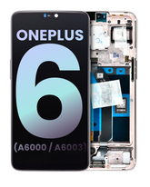 Replacement OLED Assembly With Frame Compatible For OnePlus 6 (A6000 / A6003) (Genuine OEM) (Silk White)