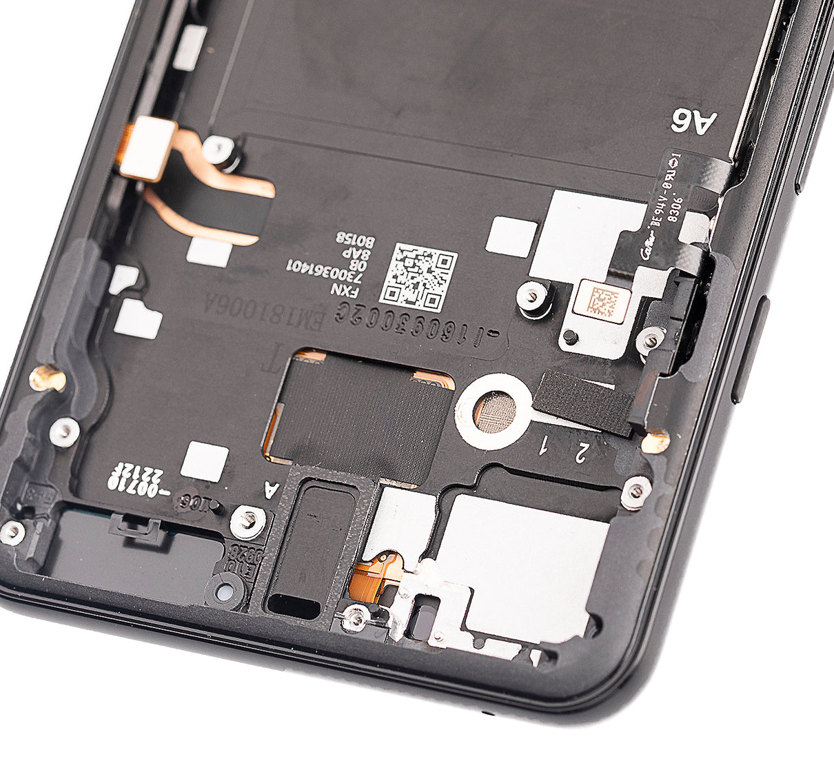 OLED Assembly With Frame Compatible For Google Pixel 3 Replacement (Genuine OEM) (Just Black)