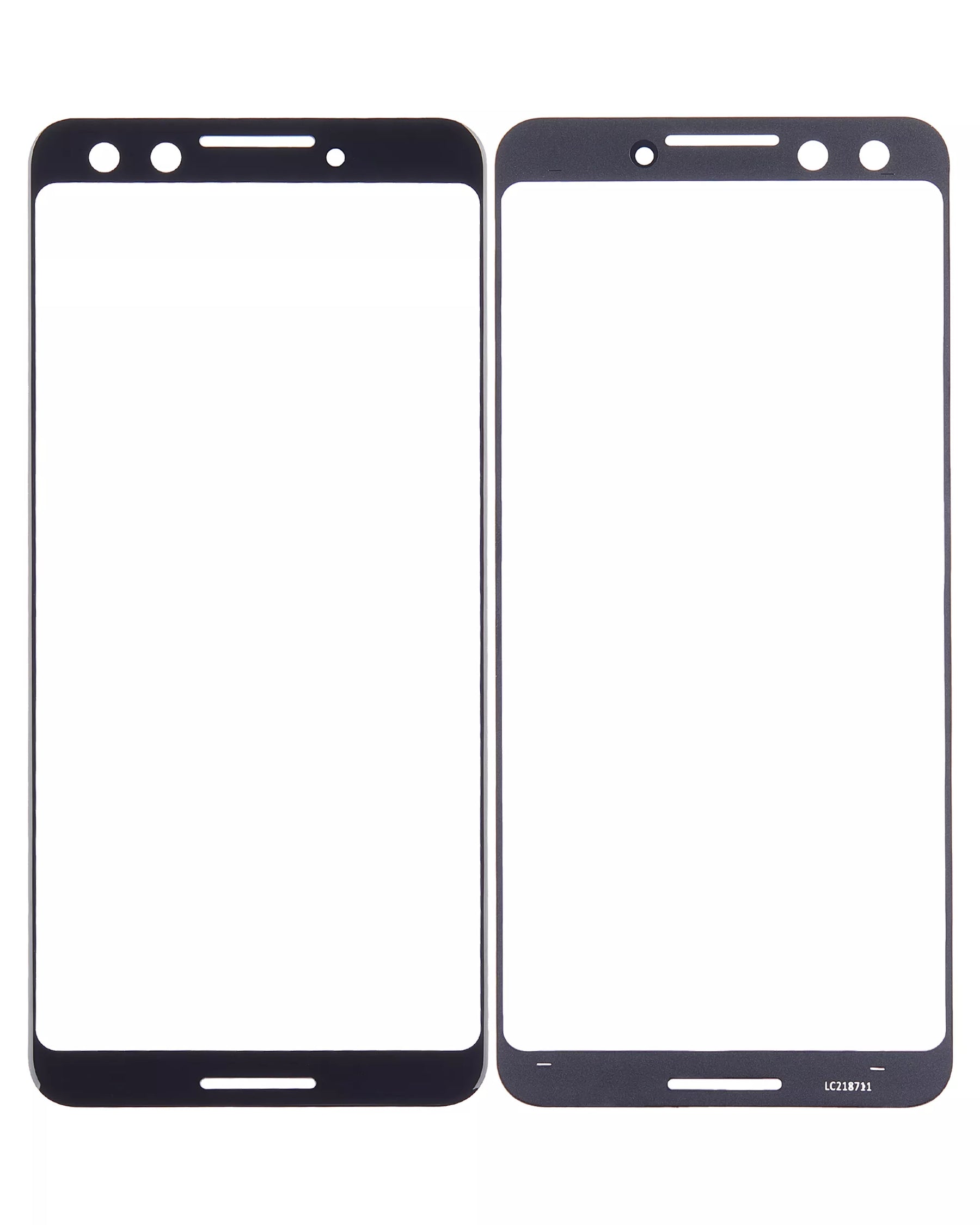 Front Cover Glass Compatible For Google Pixel 3 Replacement (Just Black)