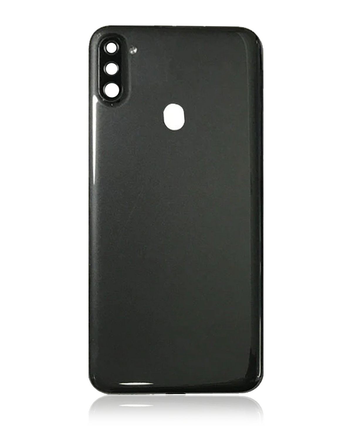 Back Cover Glass With Camera Lens Compatible Samsung Galaxy A11 (A115 / 2020) (US Version) (Service Pack) (Black)