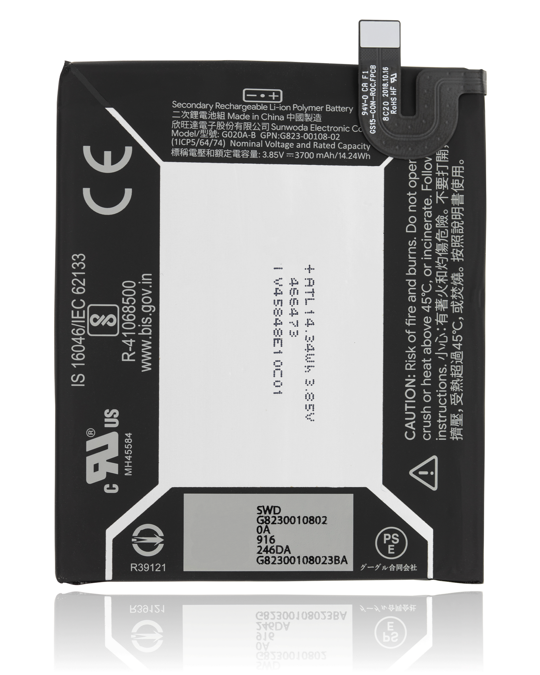 Replacement Battery Compatible For Google Pixel 3a XL (G020A-B)