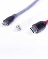Cable Guide Including Twist-In Sleeve and 3x Anker USB Cables (Micro USB, Lightning, USB-C) (Wrepair)