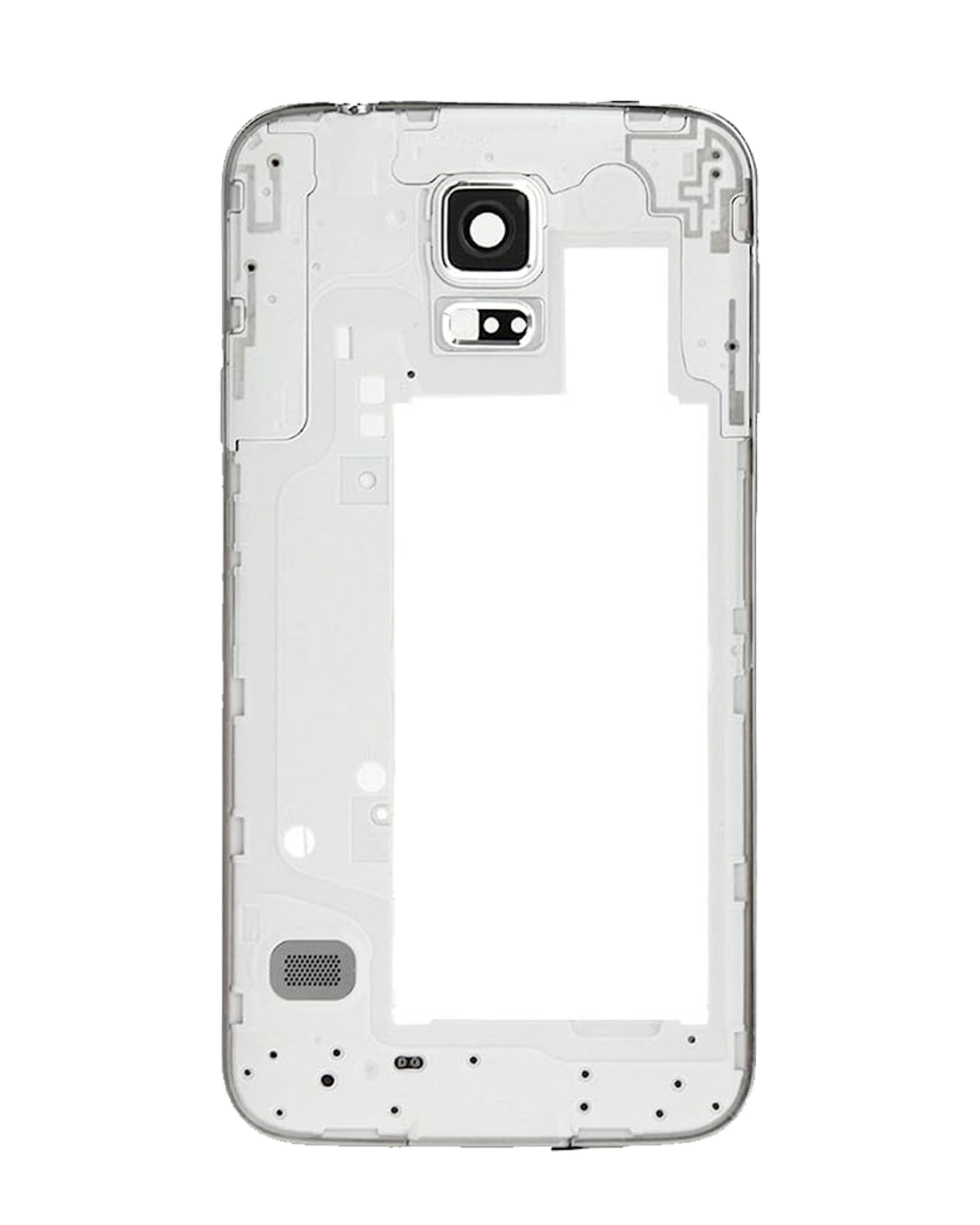 Mid-Frame Housing Replacement Compatible For Samsung Galaxy S5 (Service Pack) (Silver / Black)