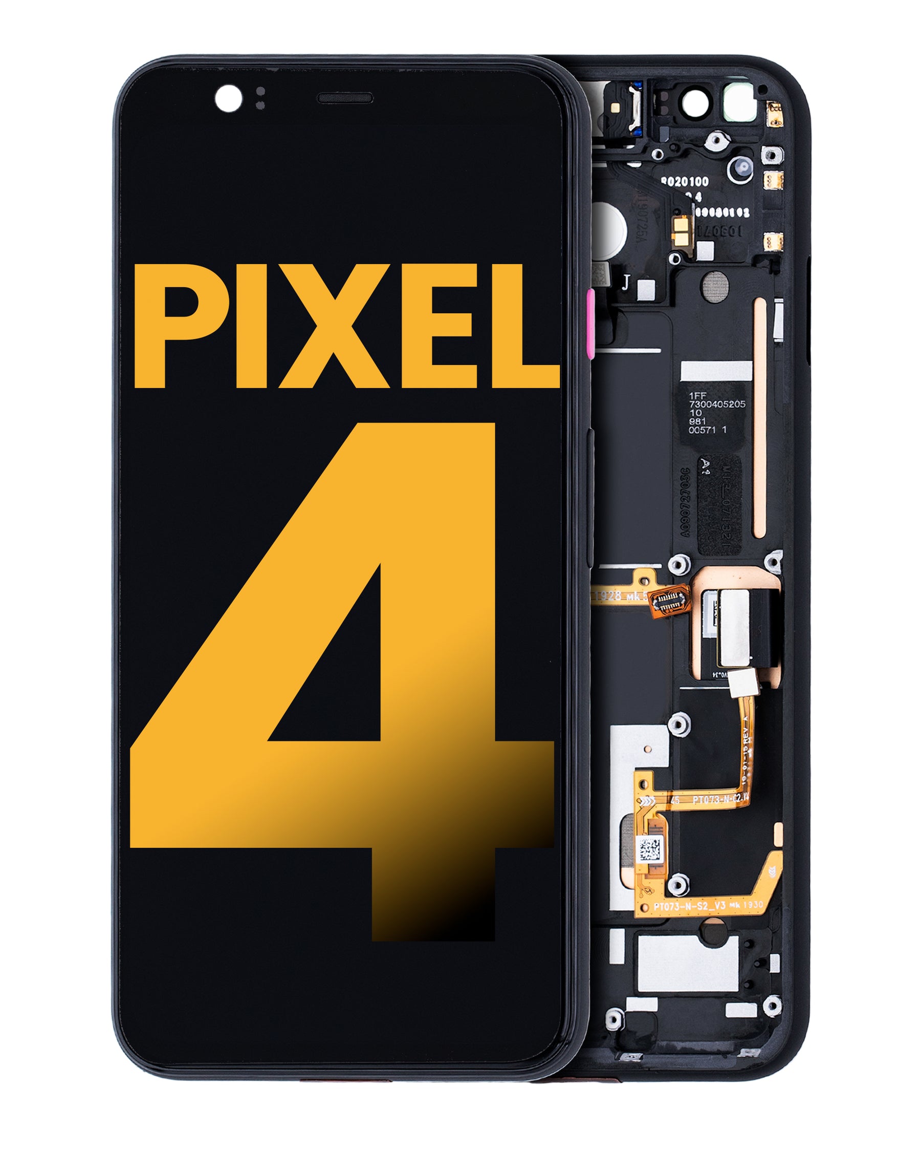 Replacement OLED Assembly With Frame Compatible For Google Pixel 4 (Refurbished) (Pink Power Button)