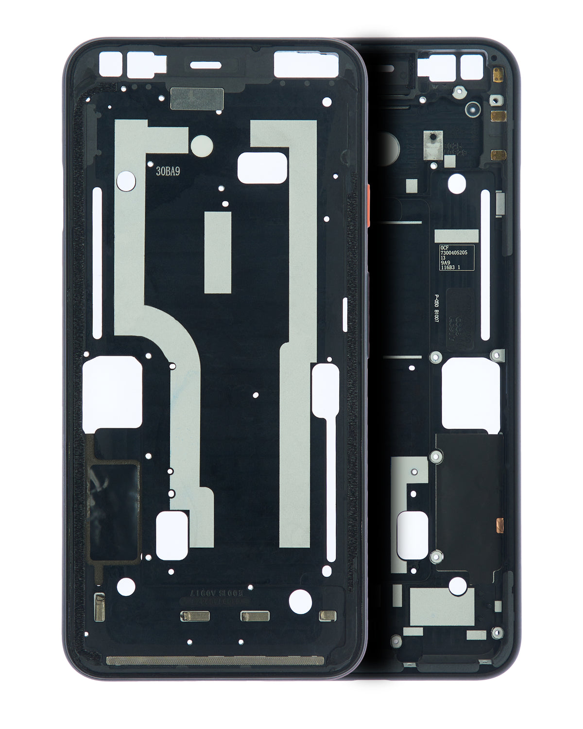 Mid-Frame Housing Compatible For Google Pixel 4 Replacement (Oh So Orange Power Button)