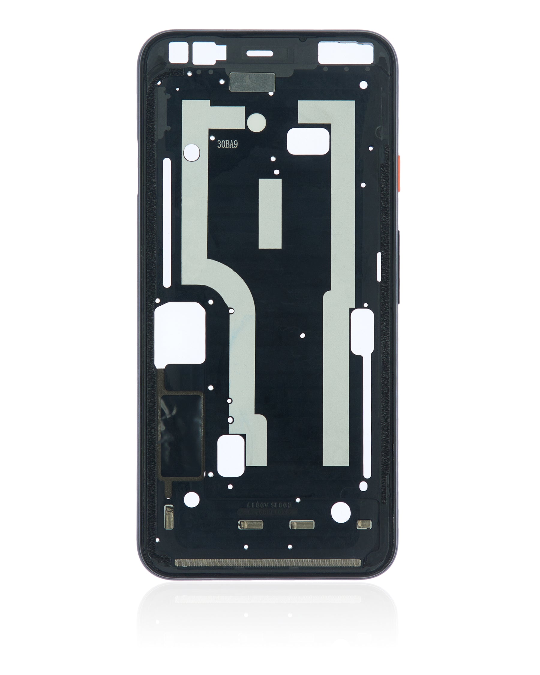 Mid-Frame Housing Compatible For Google Pixel 4 Replacement (Oh So Orange Power Button)