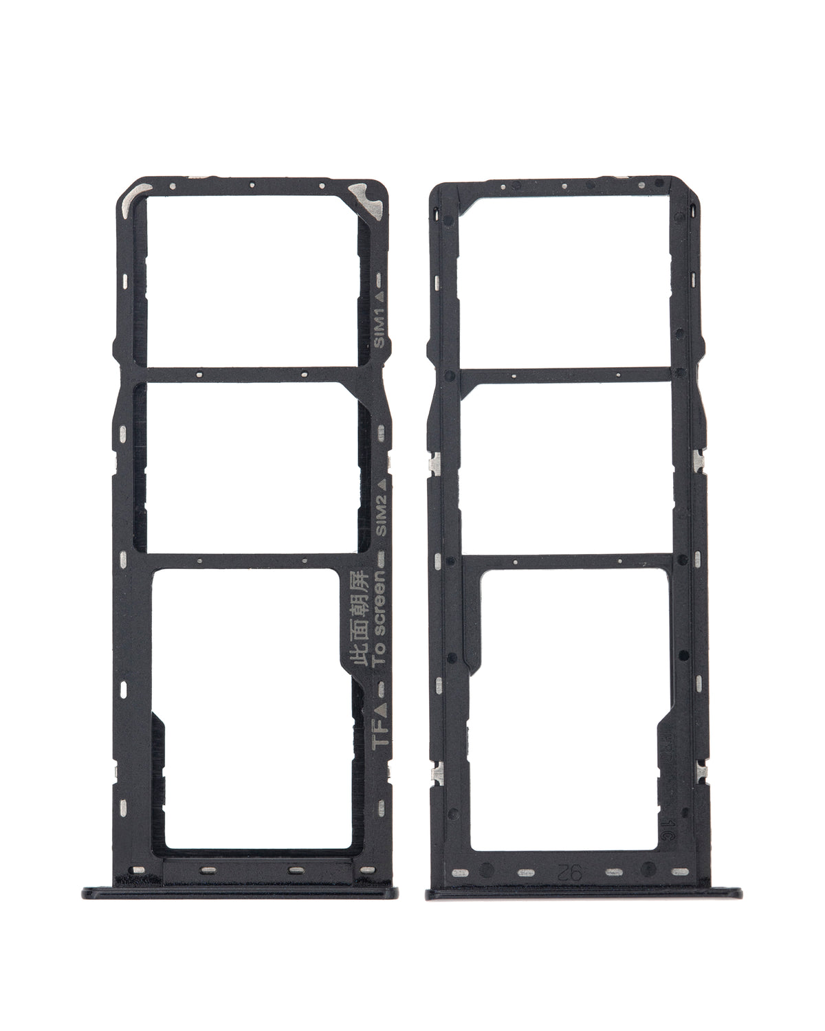 Dual Sim Card Tray Compatible For Samsung Galaxy A10s (A107 / 2019) / A20s (A207 / 2019) (Black)